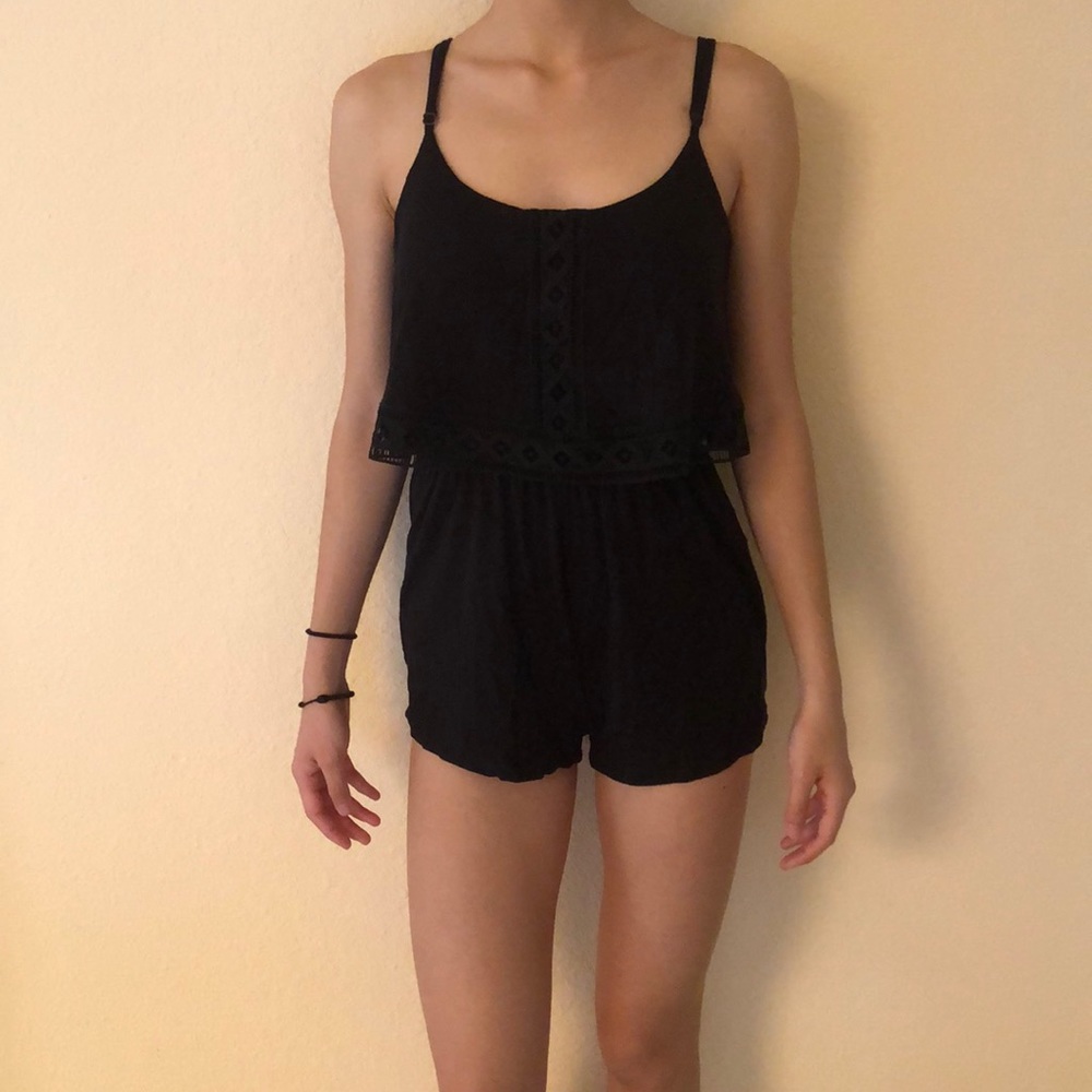 5/$25 Black Aztec Romper